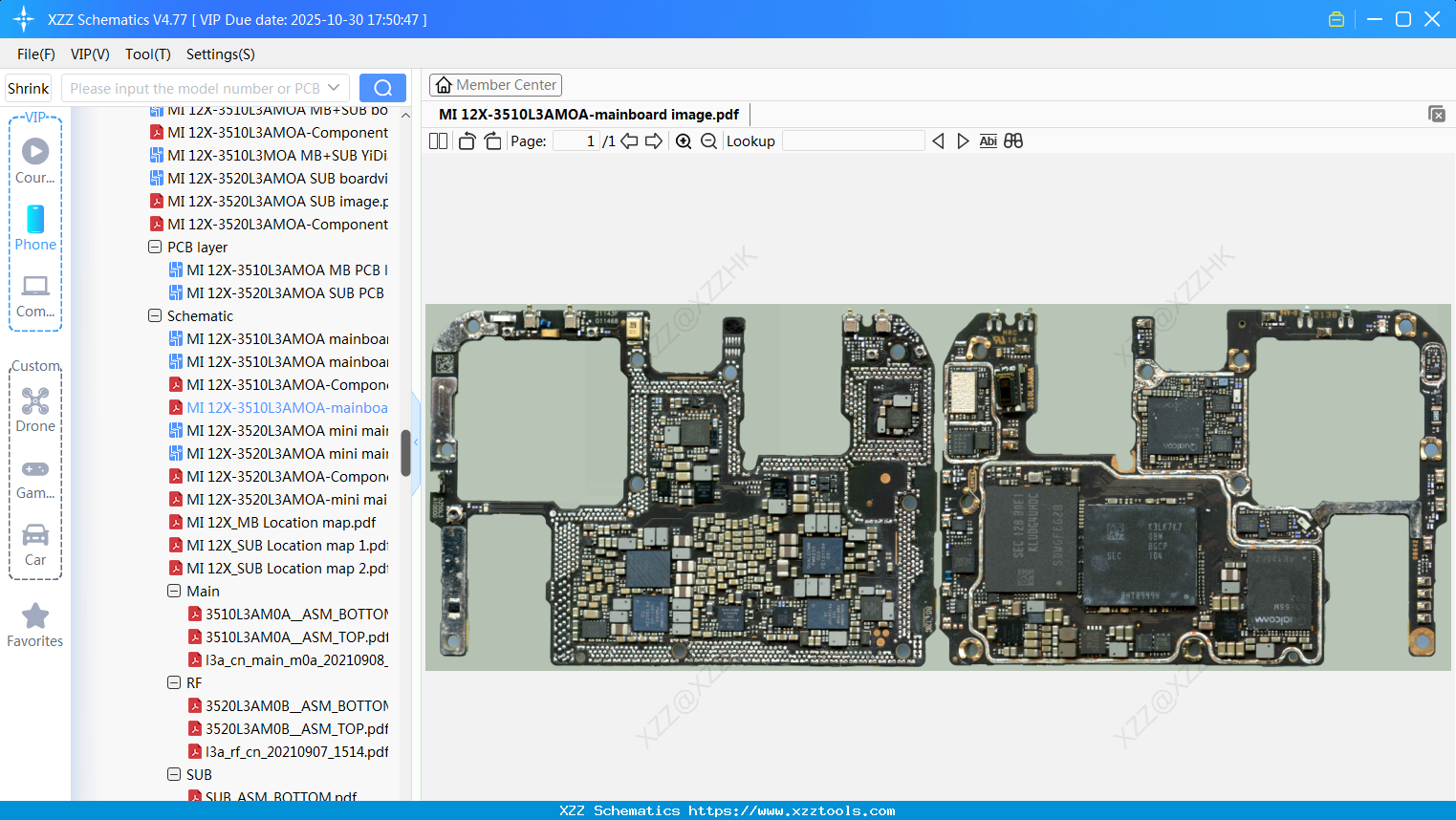 Xiaomi MI 12X-3510L3AMOA-mainboard Image